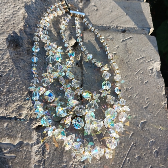 Crystal Necklace 3 Strands - Picture 9 of 9